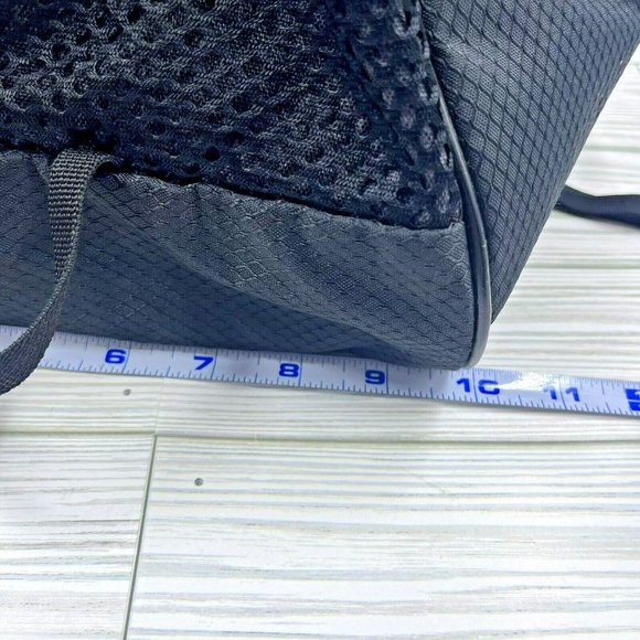 Adidas Squad III Duffel Medium Gym Bag Gray Black Nylon Turquois Interior - Picture 4 of 13